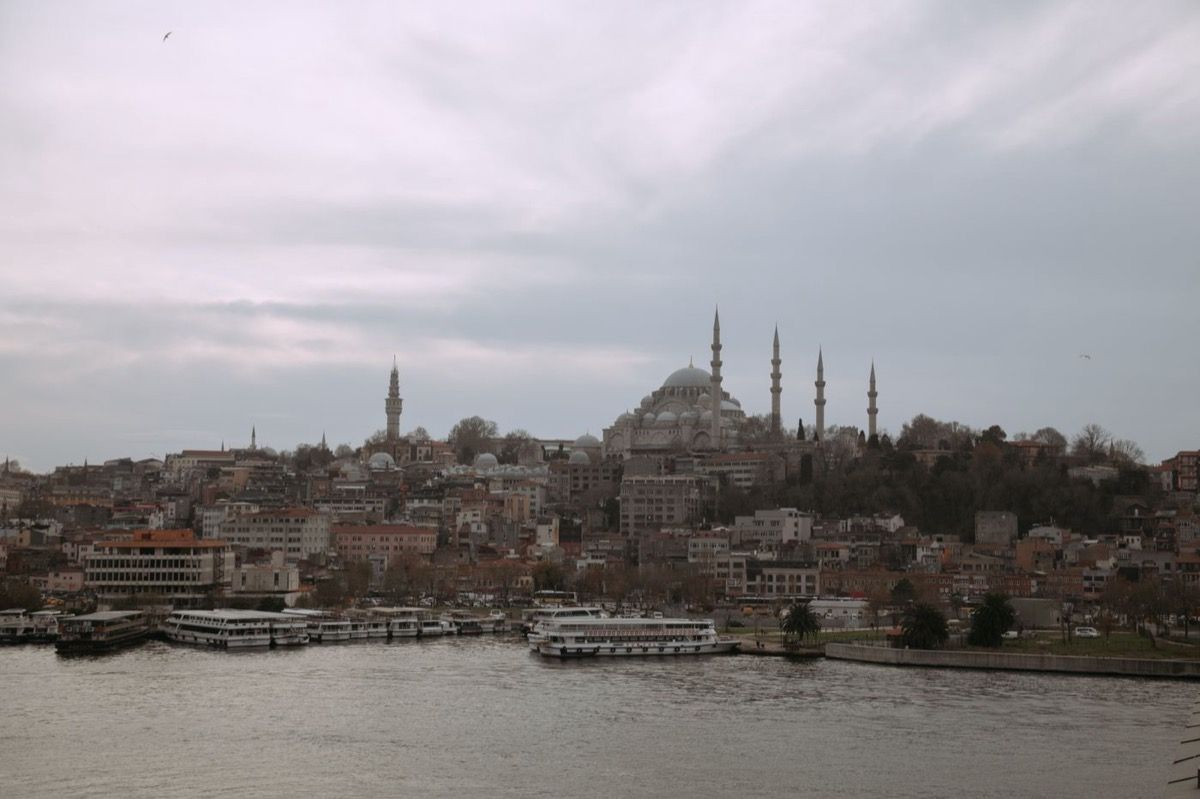The Istanbul skyline across the Golden Horn.